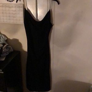 Vintage Black dress w/ rhinestone straps
